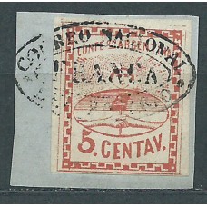 Argentina - Correo 1861 Yvert 4 usado Pequeño defecto