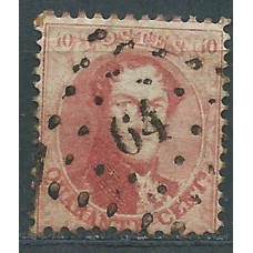 Belgica - Correo 1863 Yvert 16C usado Leopoldo I