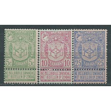 Belgica - Correo 1894 Yvert 68/70 ** Mnh