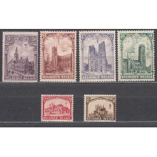Belgica - Correo 1928 Yvert 267/72 *  Monumentos