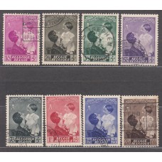 Belgica - Correo 1937 Yvert 447/54 usado Reina Astrid