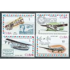 Cuba - Correo 1977 Yvert 2026/9 ** Mnh Aviones