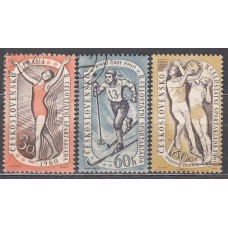 Checoslovaquia - Correo 1960 Yvert 1059/61 usado  Deportes