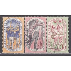 Checoslovaquia - Correo 1960 Yvert 1086/8 usado  Deportes