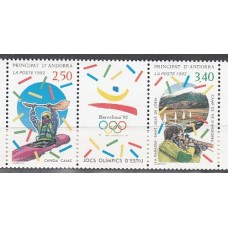 Andorra Francesa Correo 1992 Yvert 419A ** Mnh Olimpiadas