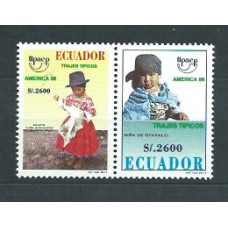 Ecuador 1996 Upaep Yvert 1373/4 ** Mnh