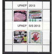 Suriname 2013 Upaep Yvert 2407/8+H.118 ** Mnh