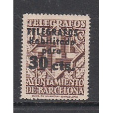 Barcelona Telegrafos 1942 Edifil 20d dentado 16 ** Mnh