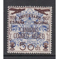 Canarias Correo 1937 Edifil 31 ** Mnh