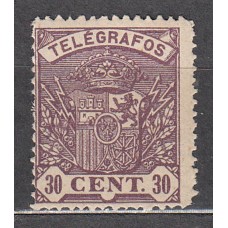 España Telégrafos 1901 Edifil 34 * Mh