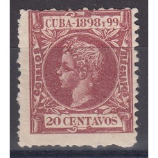 Cuba Sueltos 1898 Edifil 168 * Mh