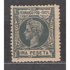 Fernando Poo Sueltos 1901 Edifil 104 * Mh