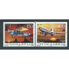 Yugoslavia - Correo 1987 Yvert 2092/93 ** Mnh Aviones
