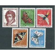 Suiza - Correo 1955 Yvert 567/71 ** Mnh Fauna mariposas