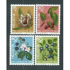 Suiza - Correo 1973 Yvert 943/46 ** Mnh Pro juventud flores