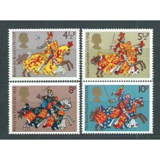 Gran Bretaña - Correo 1974 Yvert 729/32 ** Mnh Caballos medievales