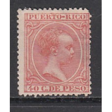 Puerto Rico Sueltos 1890 Edifil 84 * Mh  Defectuoso