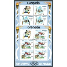 Grenada - Correo 1982 Yvert 1111/19 Minipliego ** Mnh Olimpiadas de los Angeles