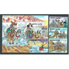 Sellos - Paises - Sierra Leona - Correo - 0790/3+H,60 - **