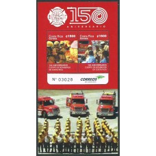 Costa Rica - Hojas Yvert 37 ** Mnh Bomberos