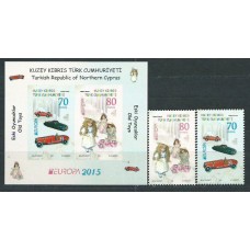 Tema Europa 2015 Chipre Turco Yvert 761/62+H,29 ** Mnh