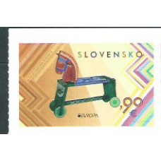 Tema Europa 2015 Eslovaquia Yvert 668 Adhesivo de carnet ** Mnh