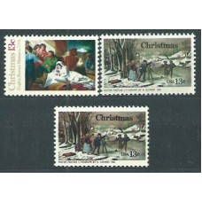 Estados Unidos - Correo 1976 Yvert 1146/48 ** Mnh Navidad