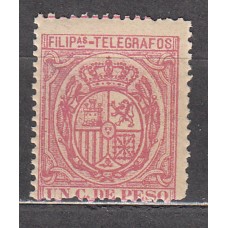 Filipinas Telegrafos 1892 Edifil 37 ** Mnh
