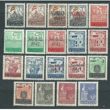 Barcelona Correo 1941 Edifil 29/30SH a 62/64S ** Mnh Juego completo Hojas recortadas sin los no emitidos total 19 valores