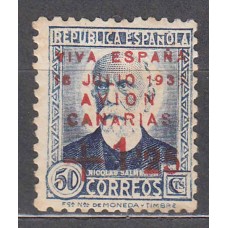 Canarias Correo 1937 Edifil 18 * Mh Mancha del Tiempo