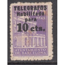 Barcelona Telegrafos 1942 Edifil 17 usado