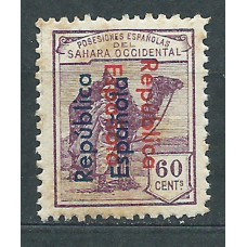 Sahara Sueltos 1934 Edifil 44C (*) Mng  Sobrecarga doble