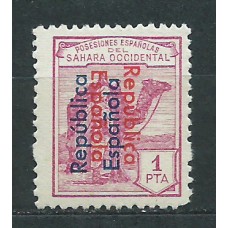 Sahara Sueltos 1934 Edifil 45C ** Mnh  Sobrecarga doble