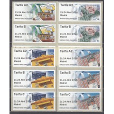España II Centenario Etiquetas franqueo térmico 2016 Edifil 125/8 ** Mnh Juego 12 valores