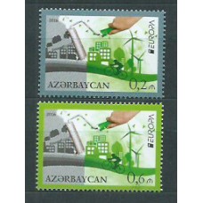 Tema Europa 2016 Azerbaijan Yvert 914/15 ** Mnh