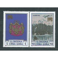 Tema Europa 1999 Montenegro 2 valores ** Mnh