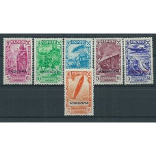 Andorra Española Beneficencia 1943 Edifil 7/12 ** Mnh