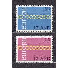 Tema Europa 1971 Islandia Yvert 404/5 ** Mnh