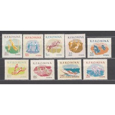 Rumania - Correo 1959 Yvert 1643/50+A,103 ** Mnh Deportes