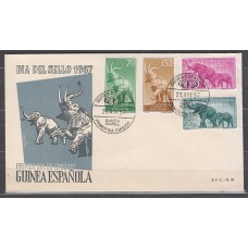 Guinea Sobres 1º Día 1957 Edifil 369/72
