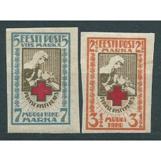 Estonia - Correo 1922 Yvert 47/48s * Mh Cruz Roja