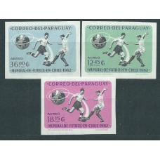 Paraguay - Aereo Yvert 330/32 sin dentar ** Mnh Deportes. Fútbol