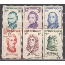 Francia - Correo 1956 Yvert 1082/7 usado   Personajes