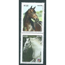 Brasil Correo 2016 Yvert 3547/48 ** Mnh Rel Diplomaticas con Eslovenia. Caballos