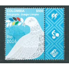 Colombia Correo 2016 Yvert 1772 ** Mnh Participación en Rio 2016