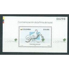 Colombia Hojas Yvert 82 ** Mnh Comemoración Firma de Paz