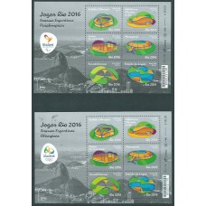 Brasil 2016 Upaep Yvert  Hojas Yvert 174/75 ** Mnh Rio 2016 Arenas Olimpicas y Paralimpicos