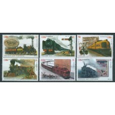 Cuba Correo 2016 Yvert 5466/71 ** Mnh  Trenes con Historia