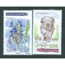 Andorra Francesa Correo 2016 Yvert 790/91 ** Mnh Fauna, Flora