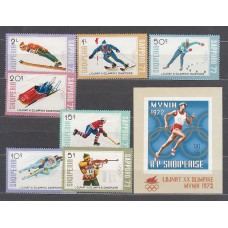 Albania Correo 1971 Yvert 1344/50-H.20 ** Mnh Juegos Olimpicos de Invierno en Sapporo